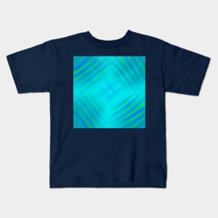 Psychedelic abstract design in turquoise Kids T-Shirt